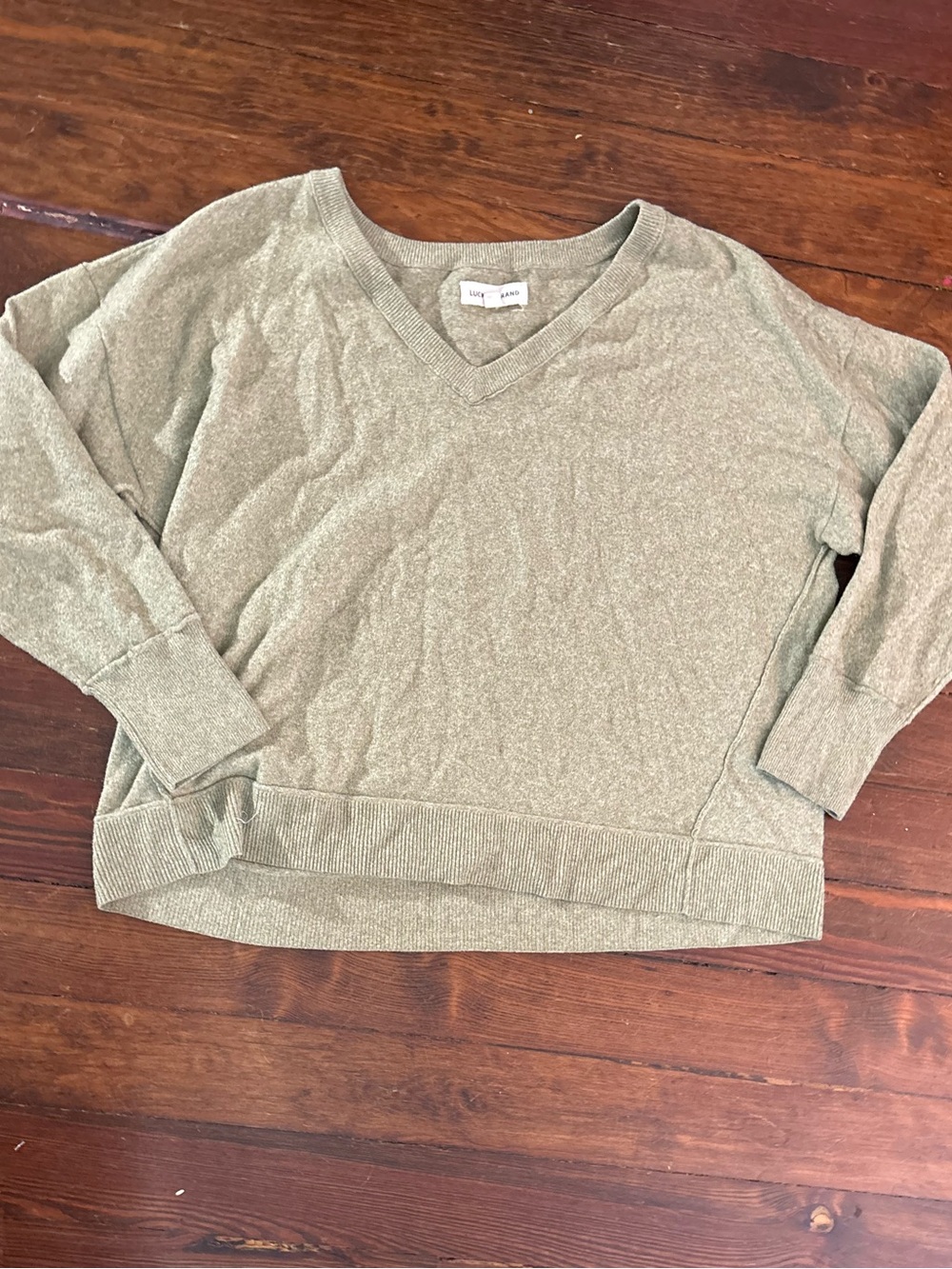 Lucky brand pale green soft pull over sweater top size XL